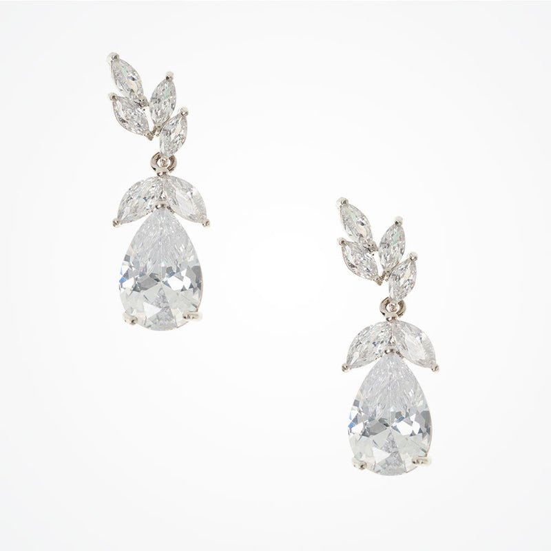 Kairi floral crystal teardrop earrings - Liberty in Love