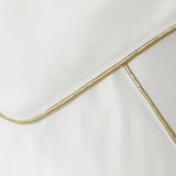 Katerina ivory satin clutch with gold piping - Liberty in Love