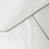 Katerina ivory satin clutch with silver piping - Liberty in Love