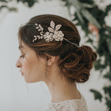 Kiki duo of blossoms swag headpiece - Liberty in Love