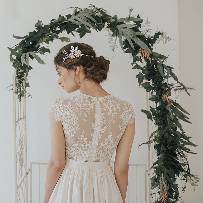 Kiki duo of blossoms swag headpiece - Liberty in Love