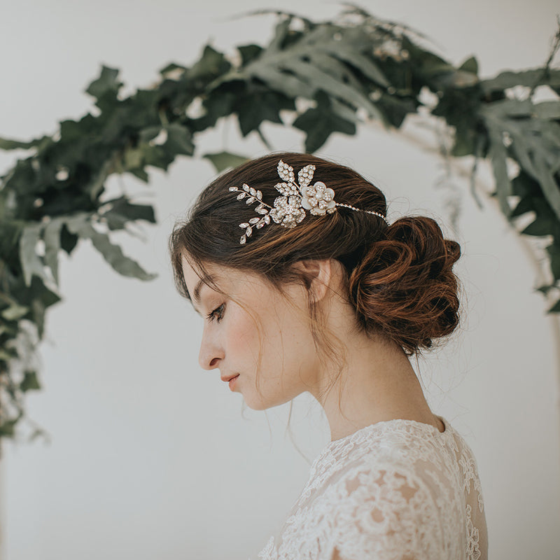 Kiki duo of blossoms swag headpiece - Liberty in Love