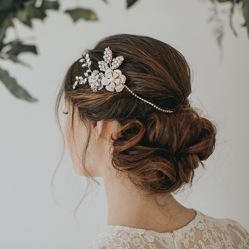Kiki duo of blossoms swag headpiece - Liberty in Love