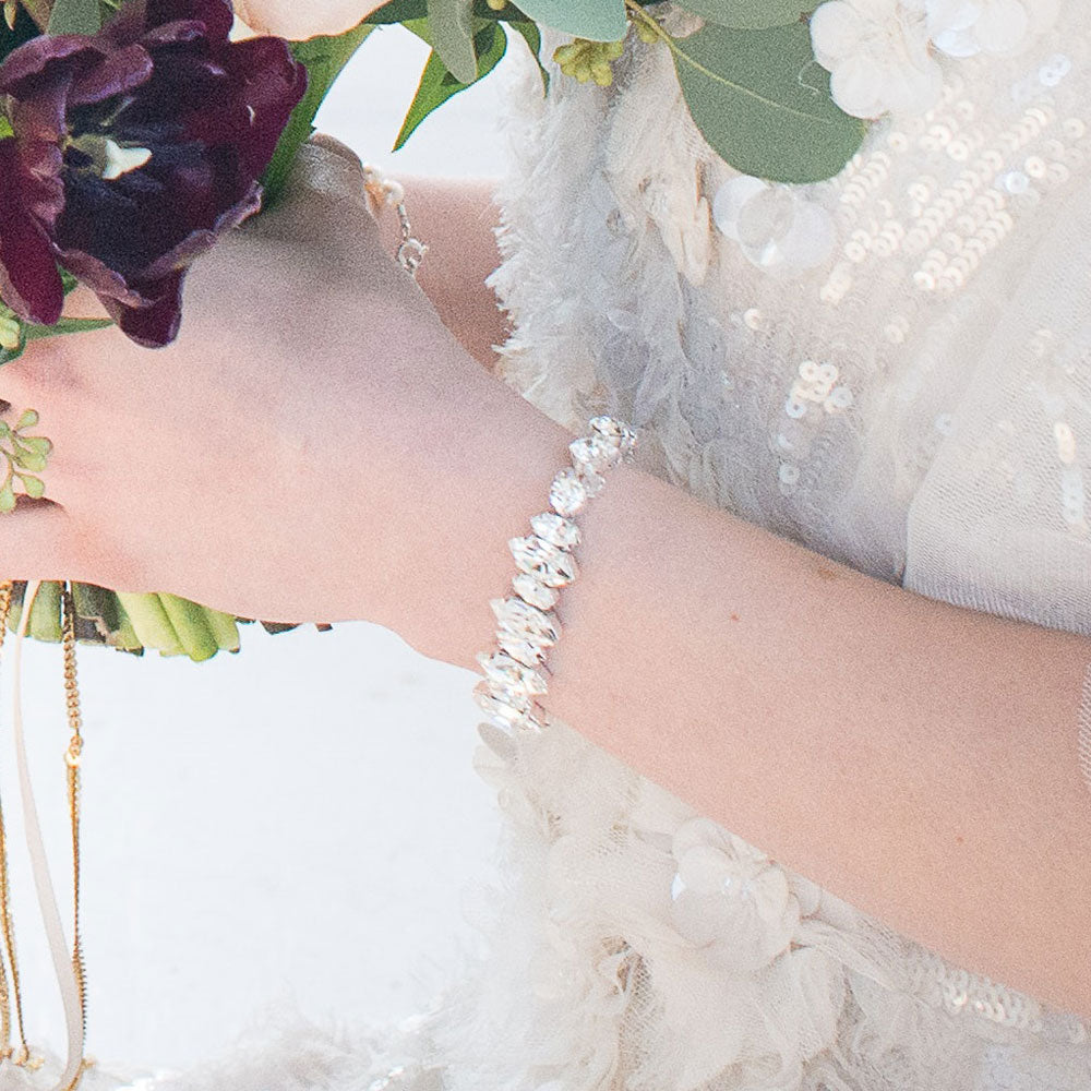 Lacey swarovski crystal navette bracelet Chez Bec Liberty in Love