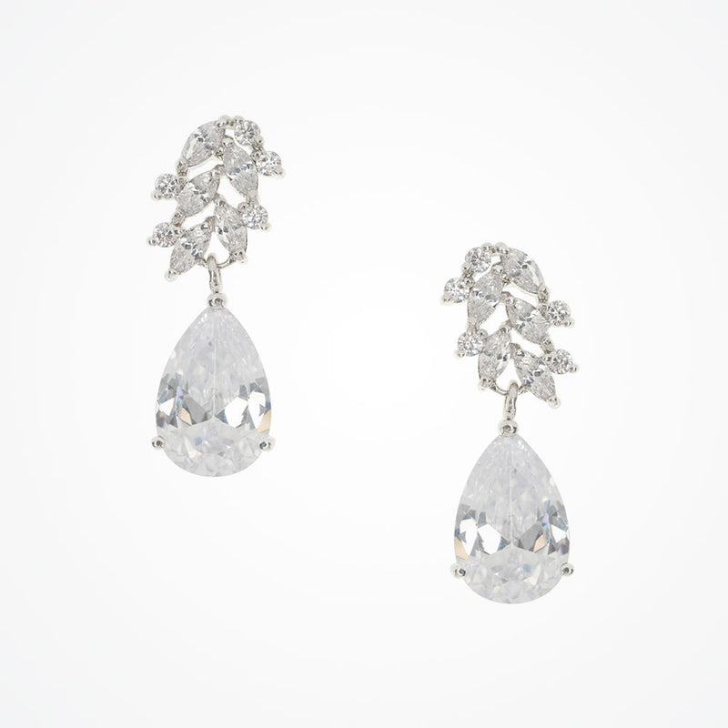 Lara crystal floral drop earrings - Liberty in Love