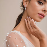 Lara crystal floral drop earrings - Liberty in Love