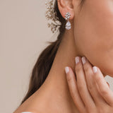 Lara crystal floral drop earrings - Liberty in Love