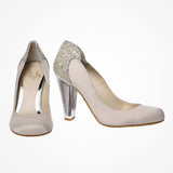 Lara ivory and metallic leather glitter heels - Liberty in Love