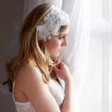 Larissa lace beaded flower bridal hairband - Liberty in Love