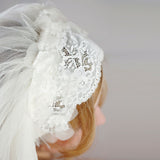 Larissa lace beaded flower bridal hairband - Liberty in Love