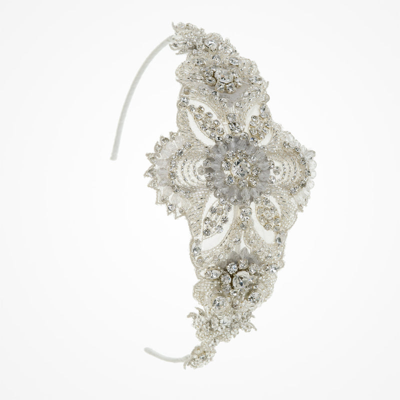 Laurel beaded crystal floral headpiece - Liberty in Love