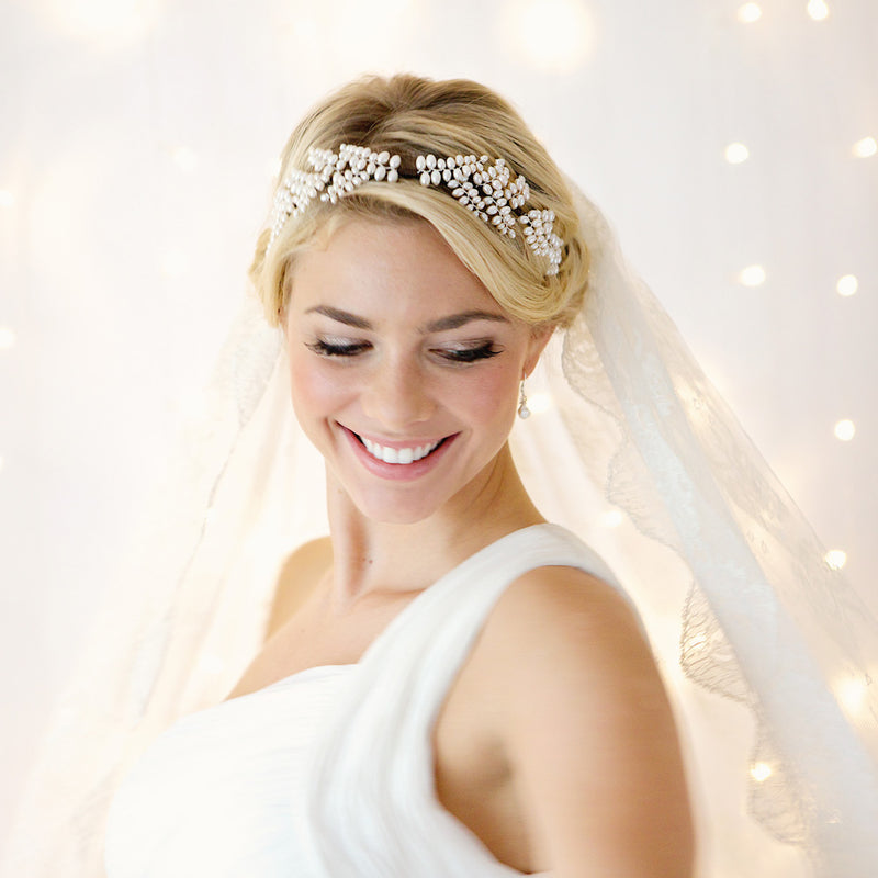 Laurel grecian-inspired pearl headdress - Liberty in Love
