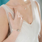 Laverne antique-inspired flower pearl bracelet - Liberty in Love