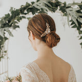 Lavina crystal embellished flower and sprigs hair comb - Liberty in Love