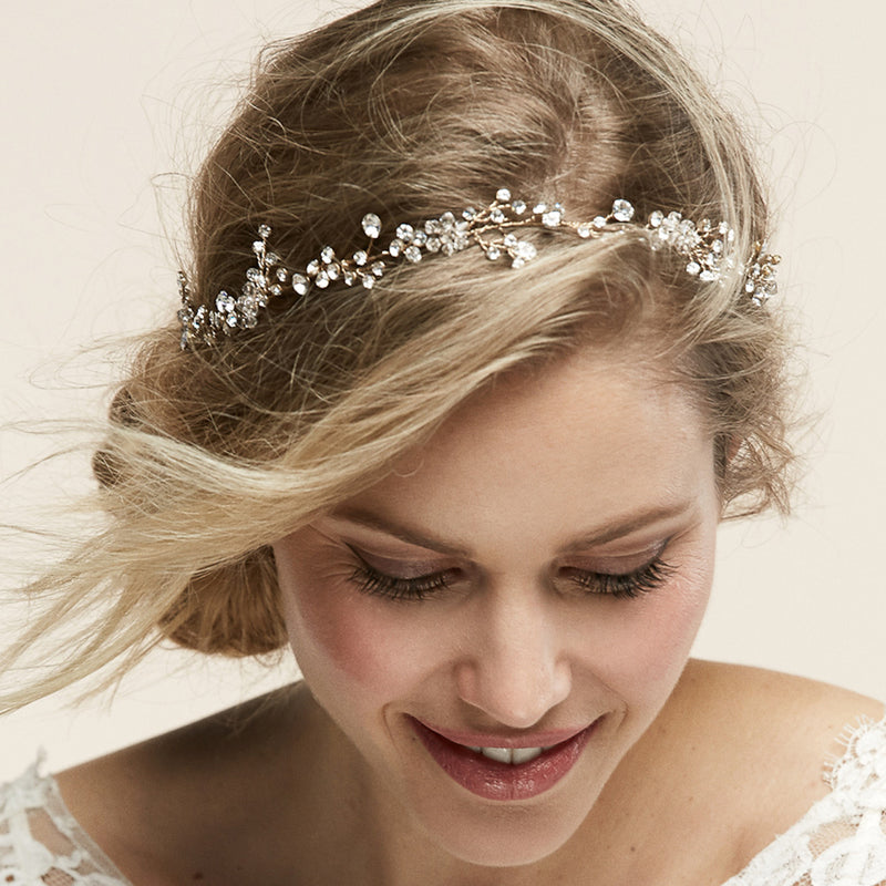Leslie daisies and sprigs headpiece - Liberty in Love