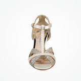 Scarlett (cream) satin and suede t-bar glitter sandals - Liberty in Love