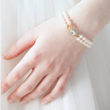 Lilia gold vintage-inspired pearl bracelet - Liberty in Love