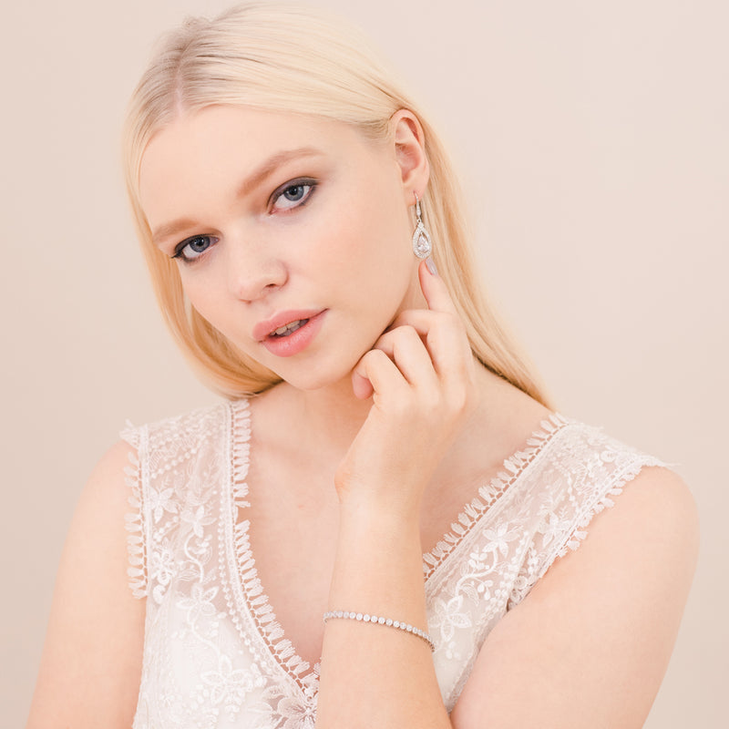 Lilibeth and Modena earrings and bracelet bridal jewellery set - Liberty in Love