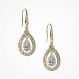 Lilibeth teardrop CZ earrings (gold) - Liberty in Love