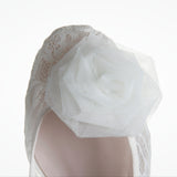 Lille lace Swarovski crystal embellished ballerina flats with tulle rose - size 7 only - Liberty in Love