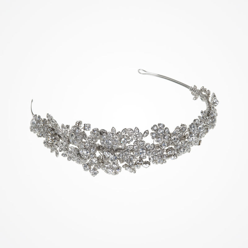 Lillian crystal embellished blossom and leaves headpiece - Liberty in Love