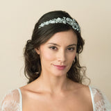 Lillian crystal embellished blossom and leaves headpiece - Liberty in Love