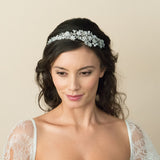 Lillian crystal embellished blossom and leaves headpiece - Liberty in Love