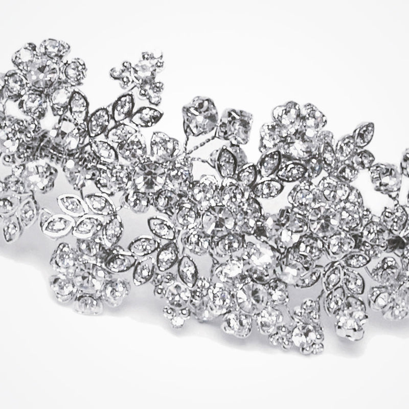 Lillian crystal embellished blossom and leaves headpiece - Liberty in Love