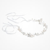 Lily blossom, pearl buds and leaves hair vine - Liberty in Love