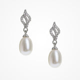 Lisbon crystal embellished pearl drop earrings - Liberty in Love