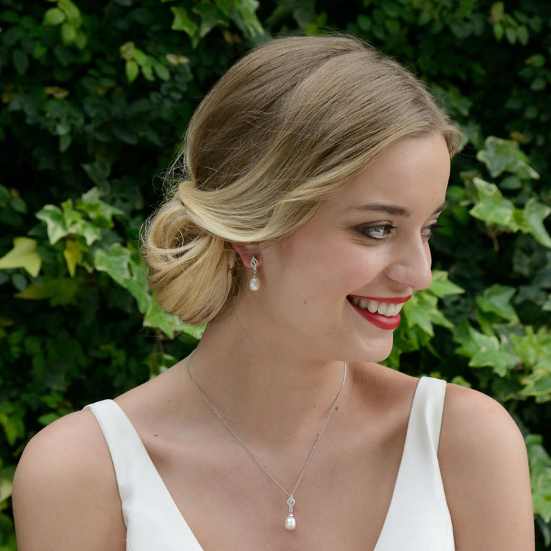 Lisbon crystal embellished pearl pendant - Liberty in Love