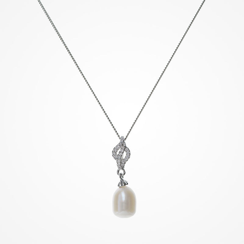 Lisbon crystal embellished pearl pendant - Liberty in Love