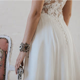 Liv antique gold floral bridal cuff - Liberty in Love