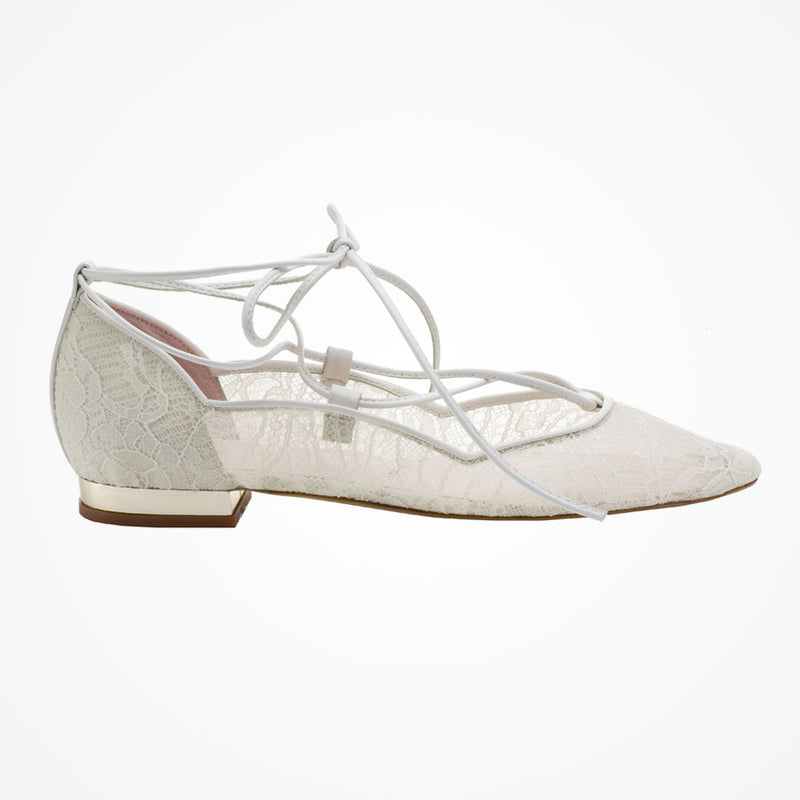 Lolita lace-up flat pumps - size 6 only - Liberty in Love