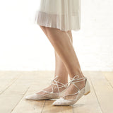 Lolita lace-up flat pumps - size 6 only - Liberty in Love