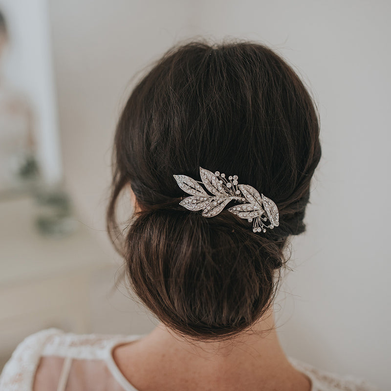 London crystal embellished leaves and sprigs hair comb - Liberty in Love
