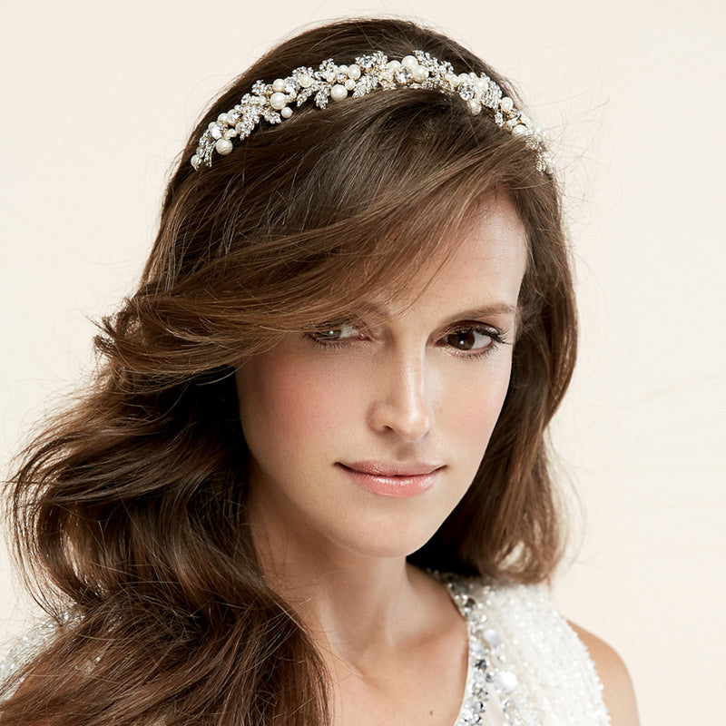 London leaves and pearl clusters headband - Liberty in Love