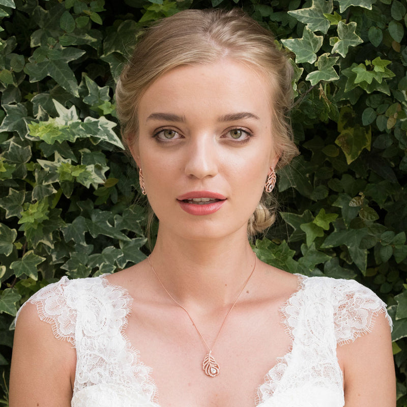 Long island rose gold drop earrings - Liberty in Love