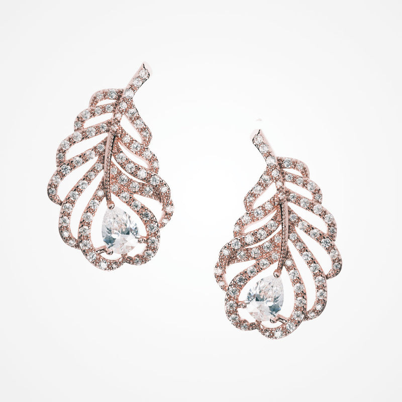 Long island rose gold drop earrings - Liberty in Love