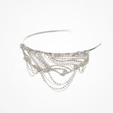 Lottie crystal beaded draping strands headpiece - Liberty in Love