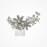 Lotus blossom, leaves and sprigs hair comb - Liberty in Love