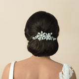 Lotus blossom, leaves and sprigs hair comb - Liberty in Love
