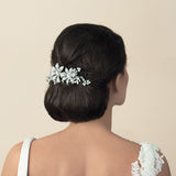 Lotus blossom, leaves and sprigs hair comb - Liberty in Love