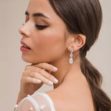 Lourdes crystal floral drop earrings - Liberty in Love