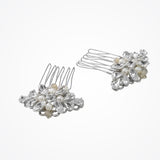 Love pearl and sand opal crystal combs (small) - Liberty in Love