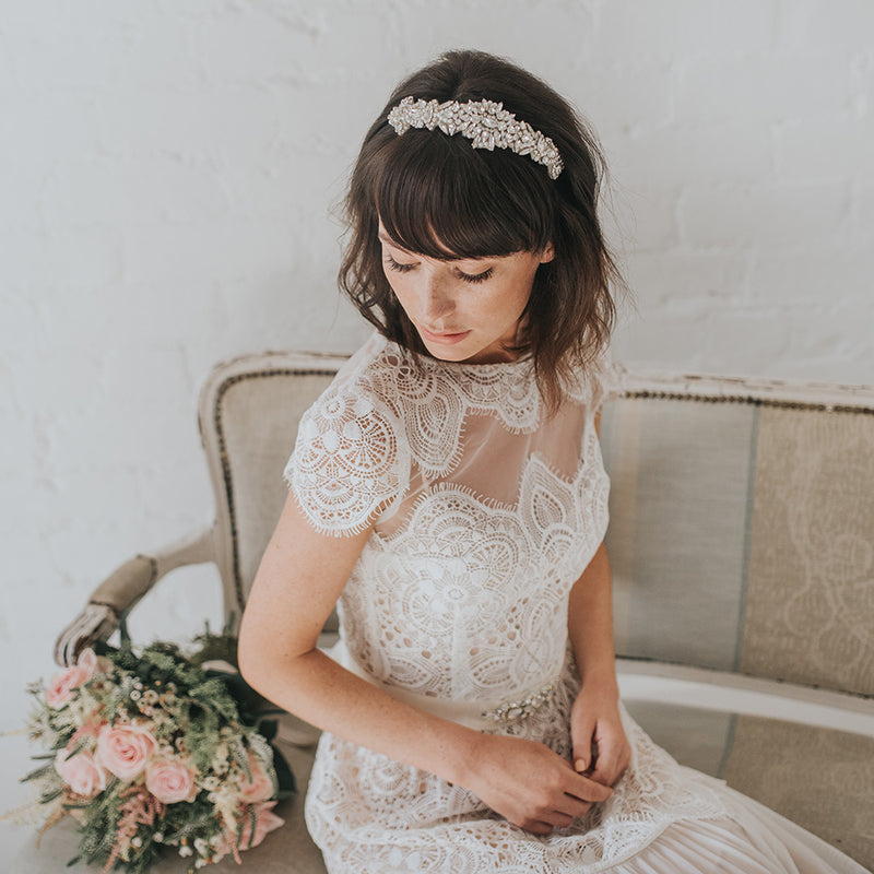 Luella navette and pear crystal headpiece - Liberty in Love