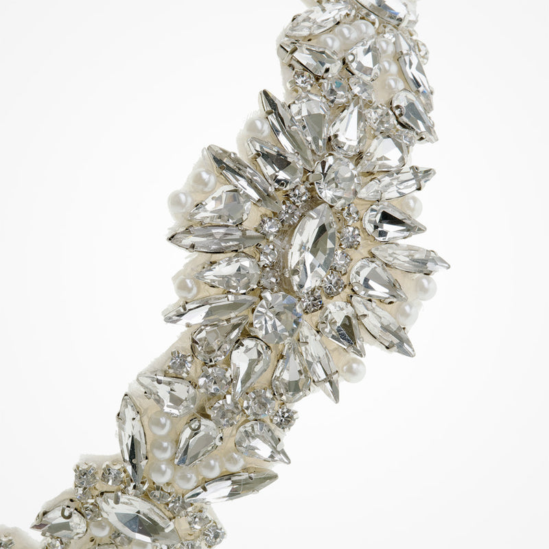 Luella navette and pear crystal headpiece - Liberty in Love