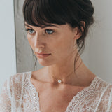 Luna single pearl chain choker necklace - Liberty in Love