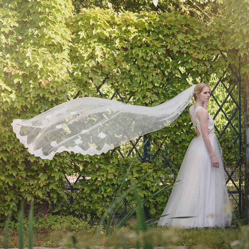 Lunaria lace edge veil - Liberty in Love