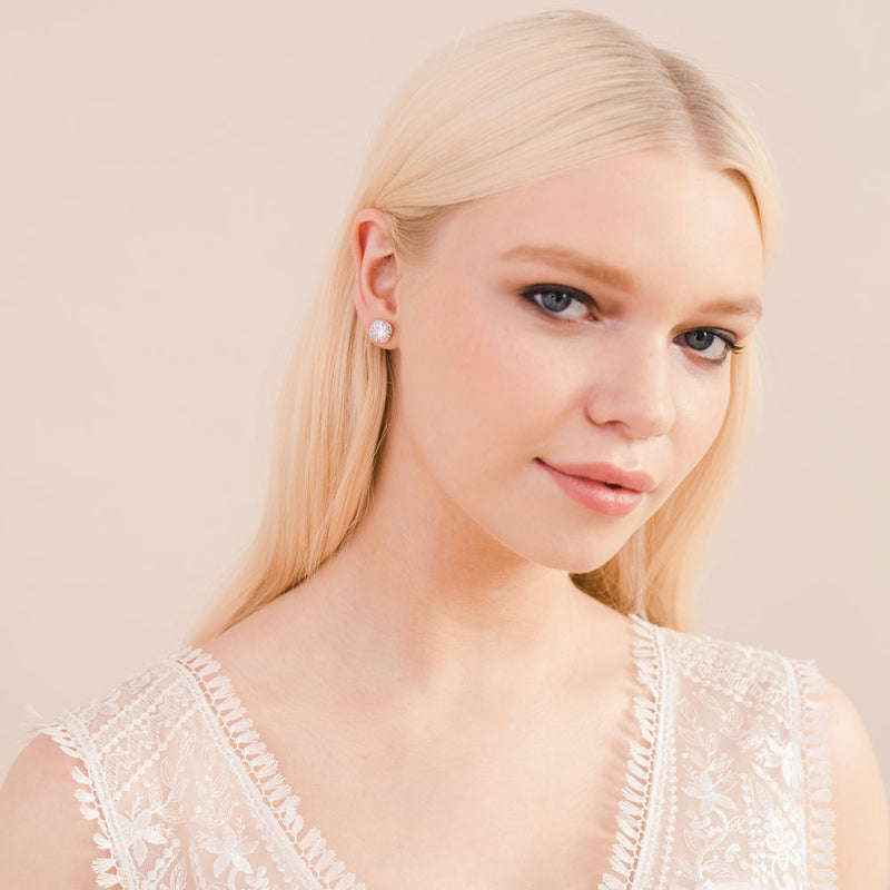 Lux crystal bridal stud earrings - Liberty in Love